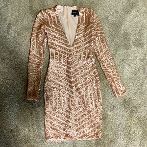 Rose gold Sequence Nookie dress